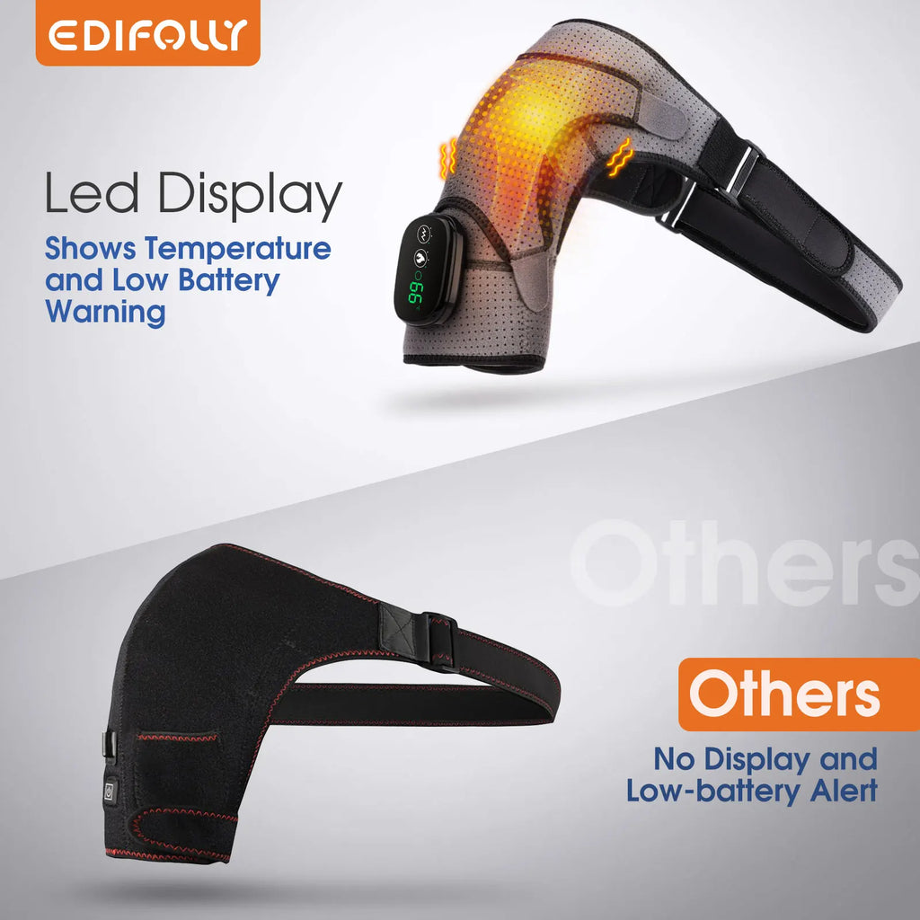 Thermal Shoulder Massage Belt with Adjustable Heating, Shoulder Brace Format and Multiple Belt, APP-Labeled and Red Light Options for Home Relaxation