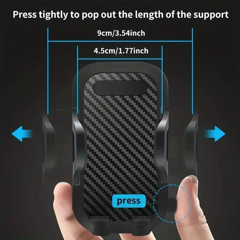 Suction Cup and Air Vent Car Phone Holder Options with Gravity Expansion Reference, Nine Style Labels for Compatible Smartphone Navigation Screen Positioning