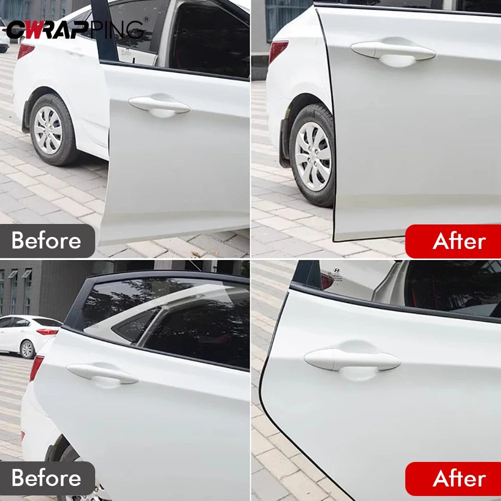 Transparent Car Door Edge Strip with Listed 5-Meter Length and PVC Material, Adhesive Vehicle Trim for Compatible Door Edges and Exterior Styling