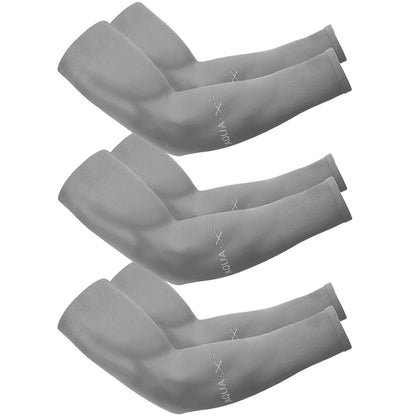 Unisex Summer Arm Sleeves for Riding, Driving and Fishing, Three-Pair Mixed Color Option and Black, White or Gray Selections for Everyday Outdoor Arm Coverage