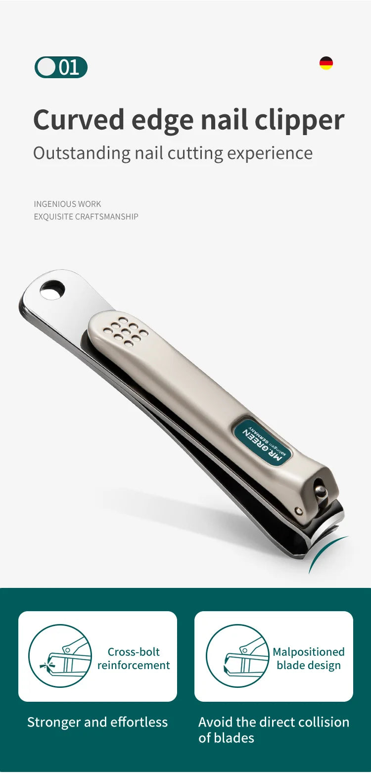 Travel Manicure and Pedicure Set by MR.GREEN, Stainless Steel Nail Clippers and Grooming Tools with PU Leather Case, Mr-8888 and Mr-8888i Options