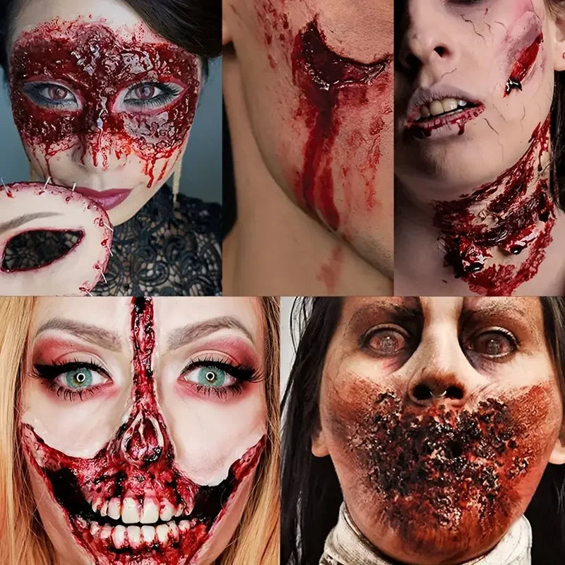 Scar Wax SFX Makeup Options with Listed 60g Wax and Light, Natural or Dark Skin Shade References for Halloween Costumes, Stage and Simulated Wound Effects