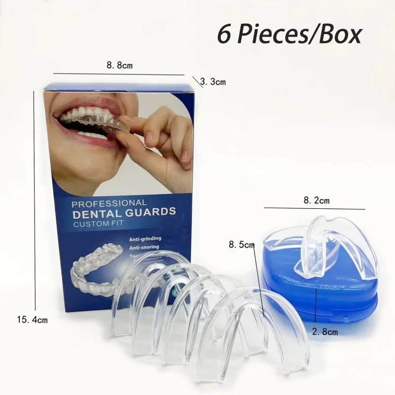 EVA Thermoplastic Dental Trays, Transparent Braces-Style Oral Appliances with Eight A-H Option Labels for Professional Dental Suitability and Fit Review
