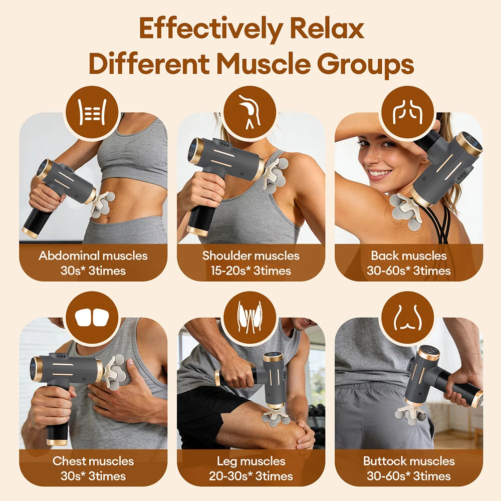 11-Head Massage Gun with 99 Adjustable Settings, USB-C Rechargeable Personal Massager with 1500mAh Battery and 10-Minute Timer for Adult Home Comfort