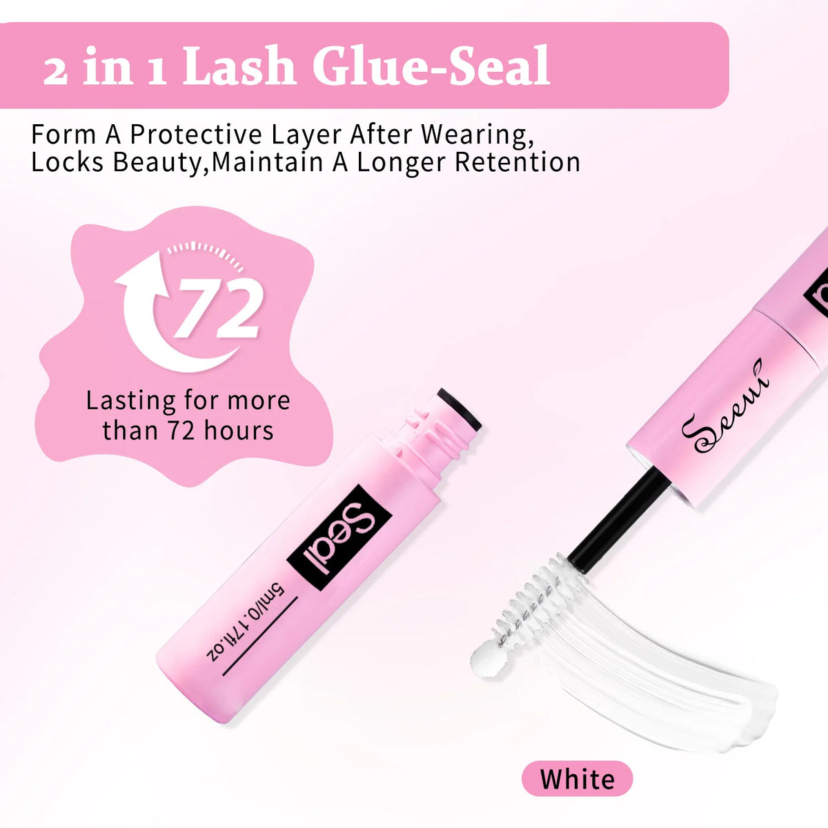 SEEUI Lash Bond and Seal with Glue, Remover and Application Tool Options, DIY Eyelash Adhesive Selection for Adult False Lash Makeup and Beauty Routines