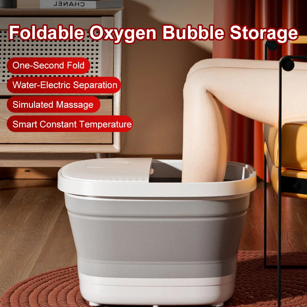 Foot Soaking Spa Basin with Listed Heating and Massage, Basic Version, Bubble Style or Folding Version Options for Adult At-Home Foot Bath Routines