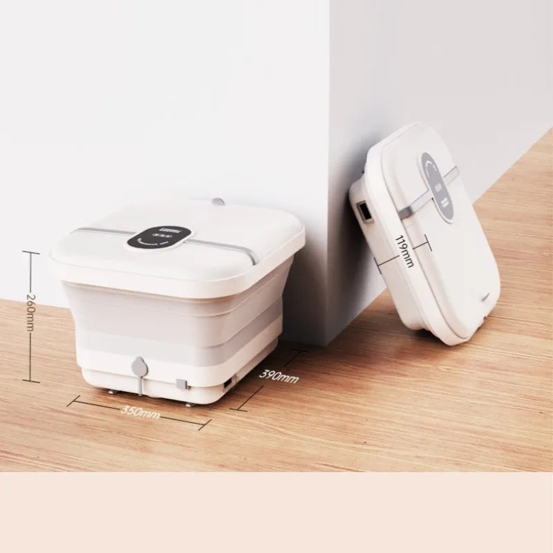 Heated Foot Bath Bucket, Foldable Electric Foot Soaking Tub with Listed Automatic Heating and Massage, Upgraded Model with EU Reference for Home Use