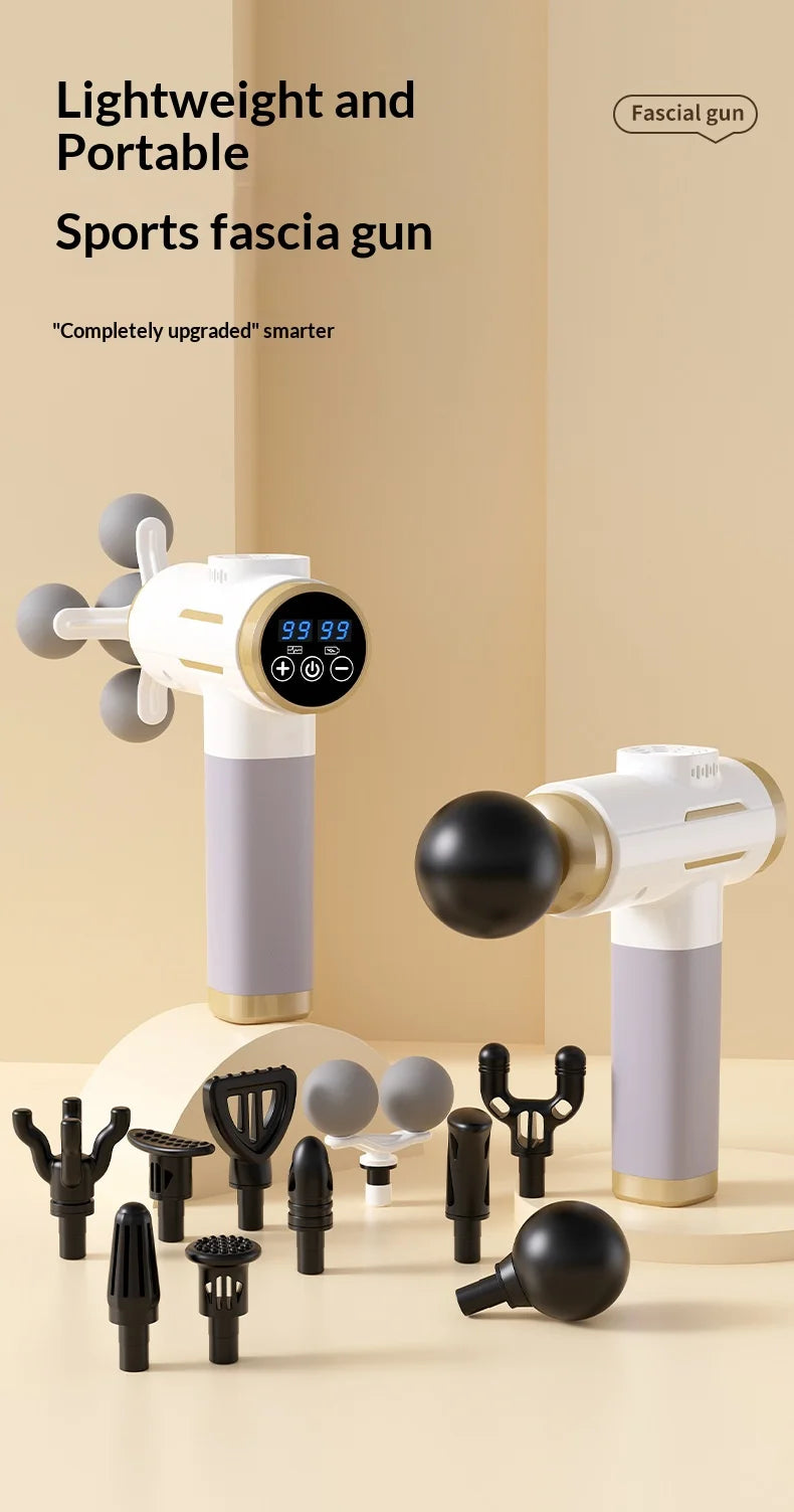 99-Level Electric Body Massager with Listed 11-in-1 Design, High-Frequency Vibration Personal-Care Device in Black or White with USB Type-C Option