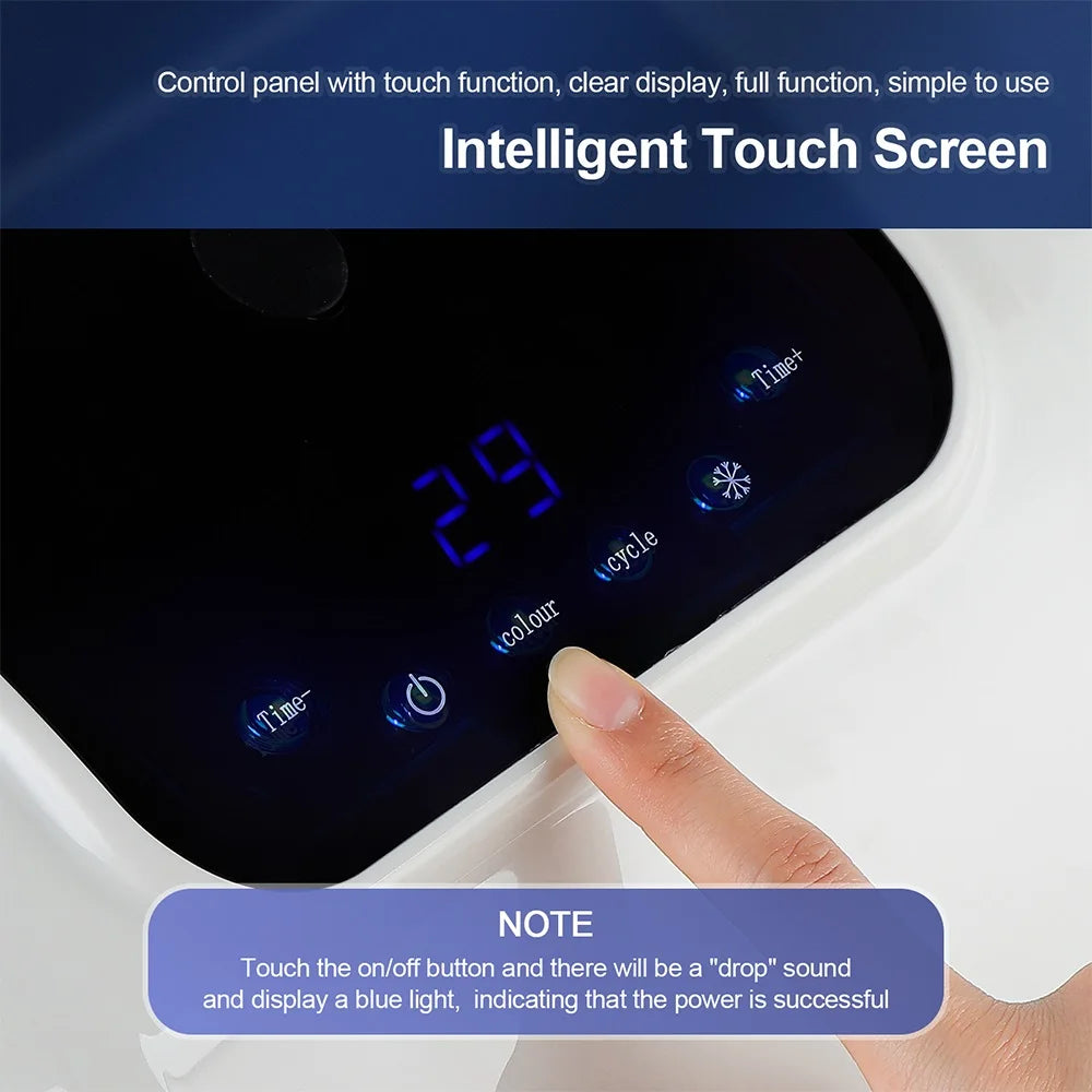 LED Beauty Machine with Nano Spray, Foldable Design, Seven-Color Reference, 100 LEDs and Touch Controls in US, EU, UK or AU Plug Options for Cosmetic Care