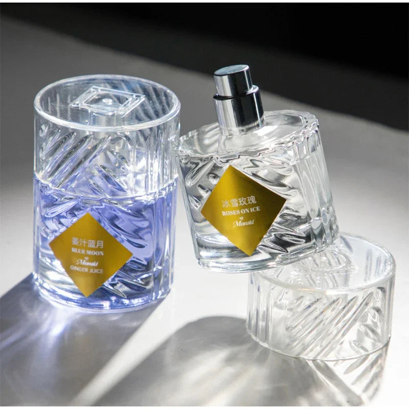 Unisex Eau de Parfum Spray, 50ml Fragrance with Angels Share, Apple Brandy, Roses On Ice and Ginger Blue Moon Options for Everyday Wear and Gifts