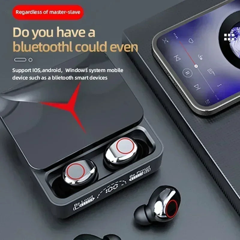 TWS Bluetooth Earbuds with Microphone and Touch Control in Black, Wireless Stereo Earphones for Compatible Smartphone Music, Calls and Everyday Listening