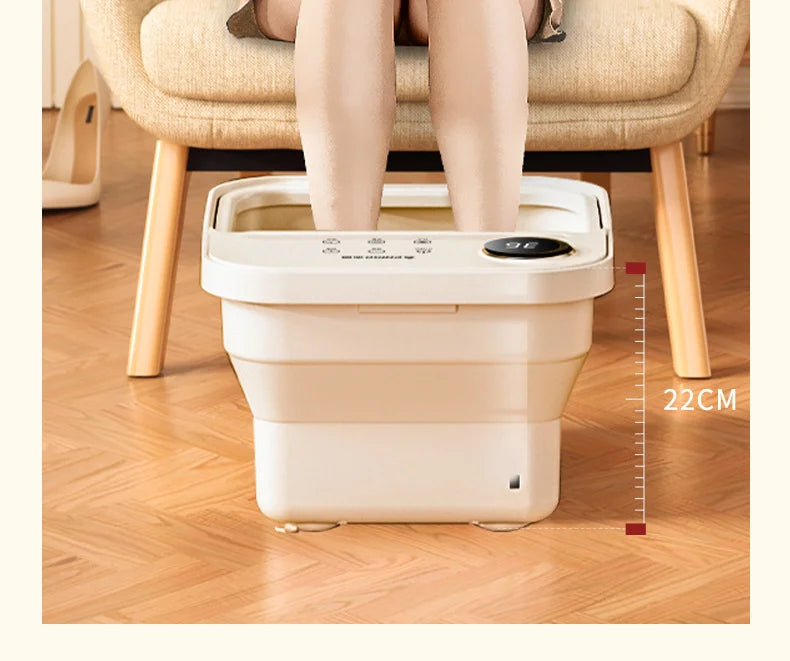 Electric Foot Spa Tub, 220V Foldable Foot Bath with Listed Heating and Massage Functions, Basic Model or Digital Display Options for Home Soaking