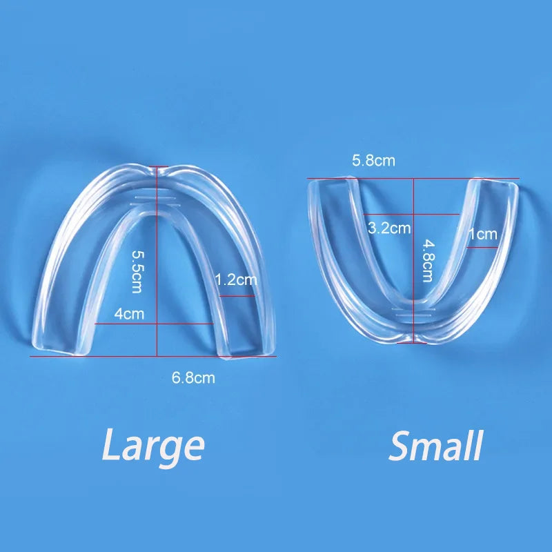 EVA Thermoplastic Dental Trays, Transparent Braces-Style Oral Appliances with Eight A-H Option Labels for Professional Dental Suitability and Fit Review