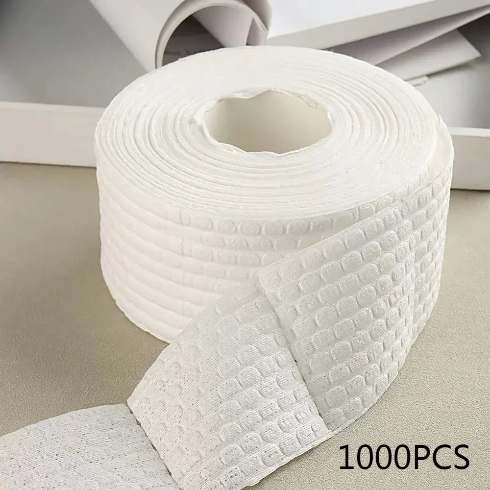 Nail Wipes Roll with 1000 Tear-Off Nonwoven Pads, Approximately 1.97 x 1.97-Inch Squares for Compatible Gel Cleansing, Polish Cleanup and Manicure Prep