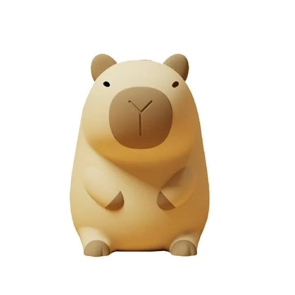 Switch Operated Capybara Lamp with Yellow Light Option, Compact 110 x 100 x 80mm Decorative Night Light with Three LR44 Batteries for Adult Desk and Bedroom Decor