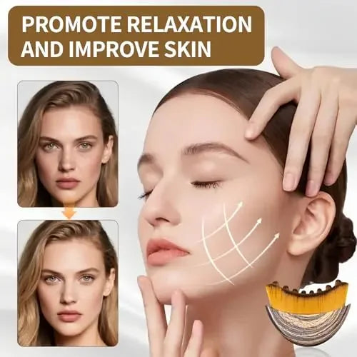 Facial Massage Brush with Contoured Design and Listed Soft Bristles, One or Two-Piece Options for Face, Chin and Jawline Personal Skincare Accessories