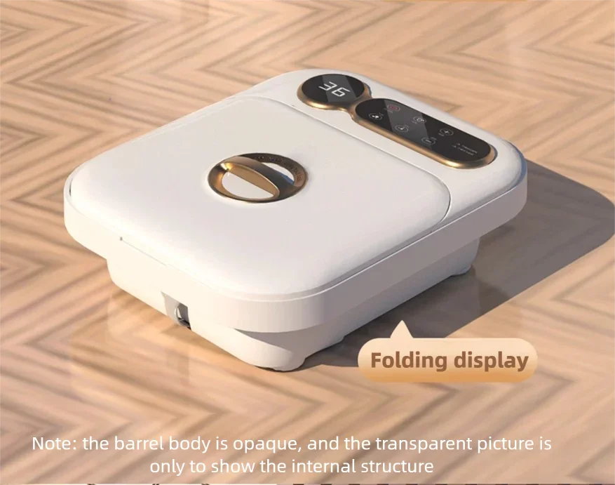Heated Foldable Foot Spa H9802A with Listed Touch Controls, Temperature Settings and Detachable Roller Massage Plate for Home Foot Care, EU Plug Option