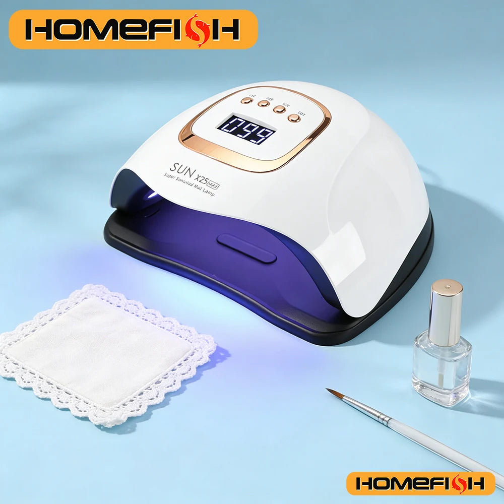 Auto Sensor Gel Nail Lamp with Listed 81 Dual-Wavelength LEDs, Four Timers, Low-Heat Mode and Detachable Base, X7 or X25 Options with EU Plug