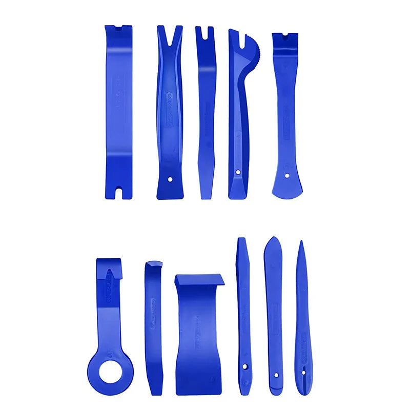 Car Interior Trim Removal Kit with Red or Blue 5, 11, 41 and 161 PCS Configurations for Compatible Door Panels, Stereo Surrounds and Fastener Release Tasks