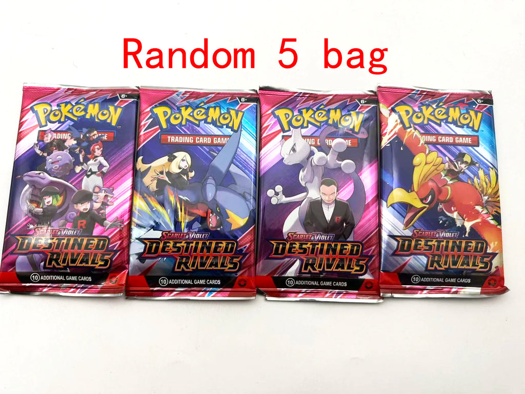 Pokemon Trading Card Assortment with English-Language Listing, Five-Bag, Ten-Bag and Box Options for Card Sorting, Collection Displays and Casual Hobby Use