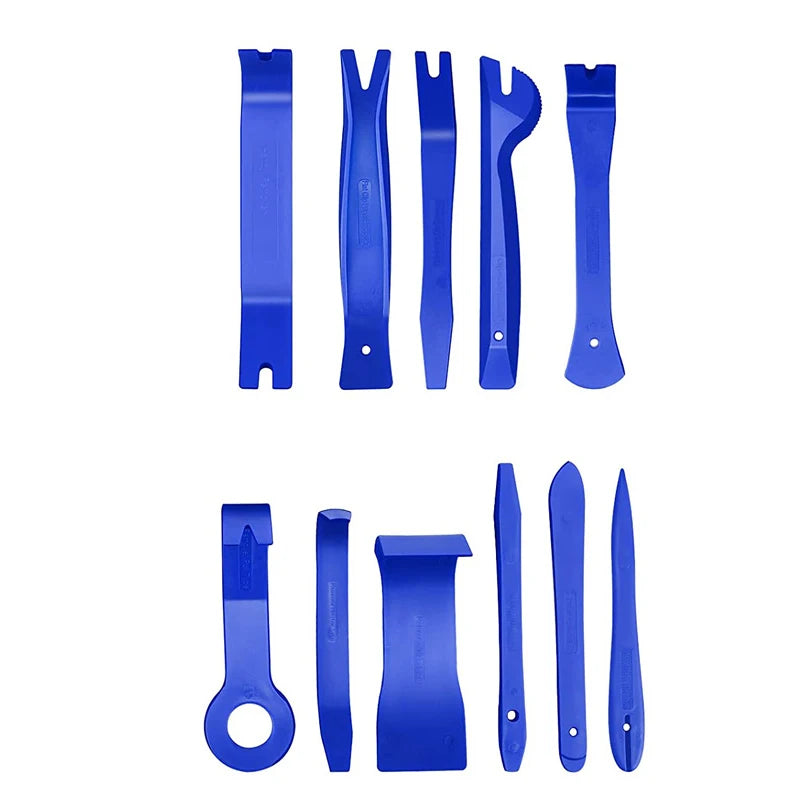 Car Panel Removal Tool Kit with 5, 11 or 41-Piece Options in Red or Blue, Manual Tools for Audio Surrounds, Door Panels, Moldings and Dashboard Trim