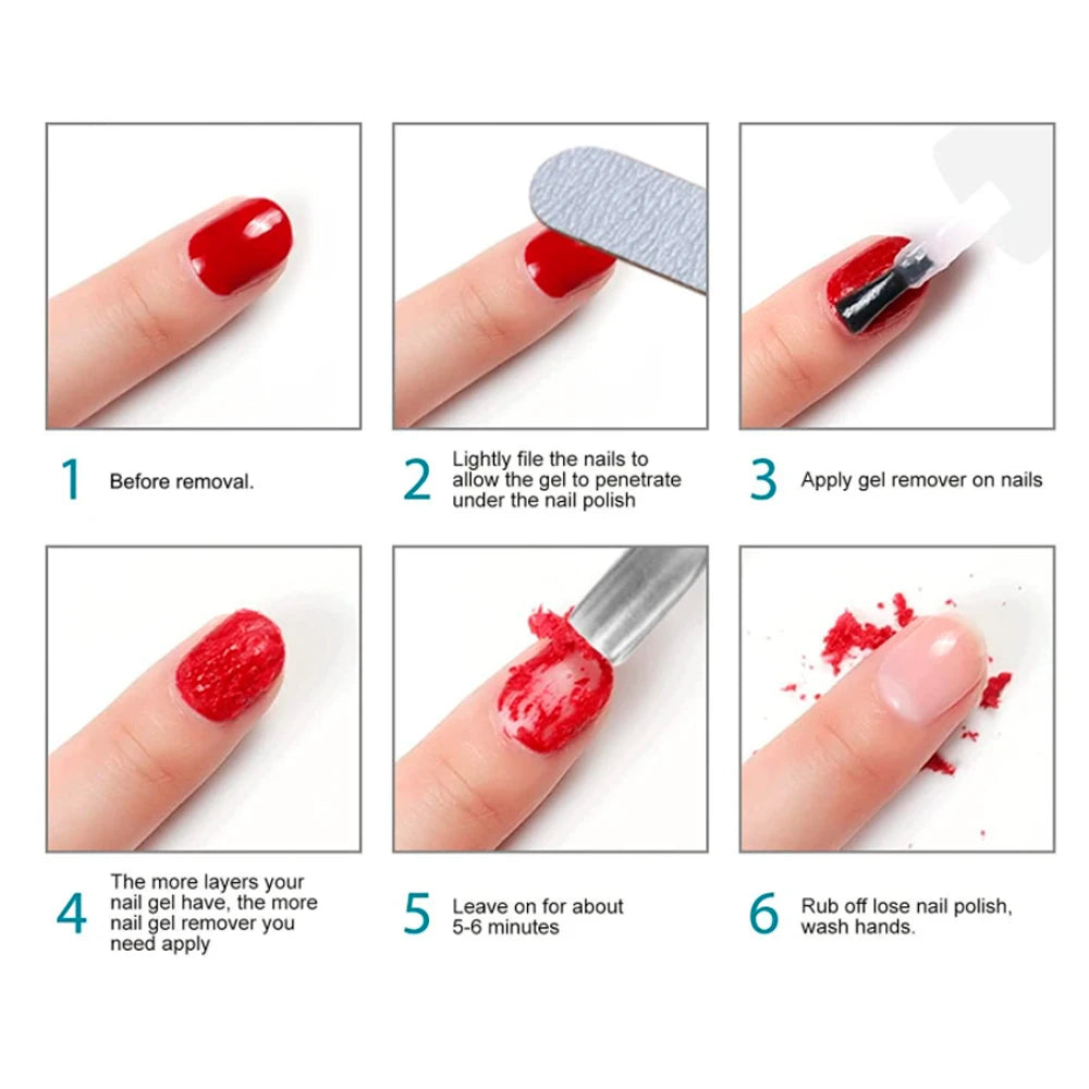 Tinovo Uno Gel Nail Polish Remover, Listed 15ml Magic Remover for Semi-Permanent Manicures with Single-Piece or Two-Piece Set Selection Labels
