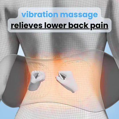 Heated Lumbar Massager with Vibration and Curved Back Support, 3-in-1 Electric Waist Pillow for Instruction-Guided Adult Home Relaxation Routines