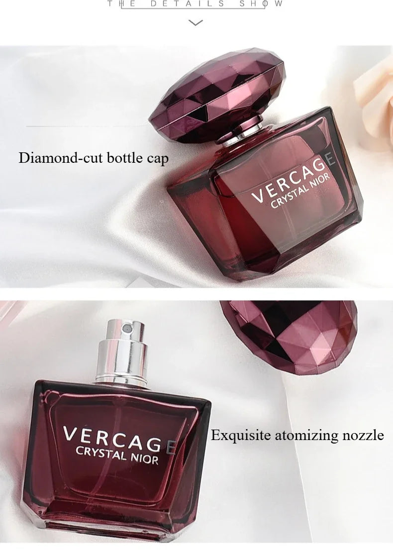Womens Floral Perfume Spray with Crystal Diamond Style Bottle Reference, Pink, Red and Sugar Dust 50ml Labels Plus Two Option for Personal Fragrance and Gifts