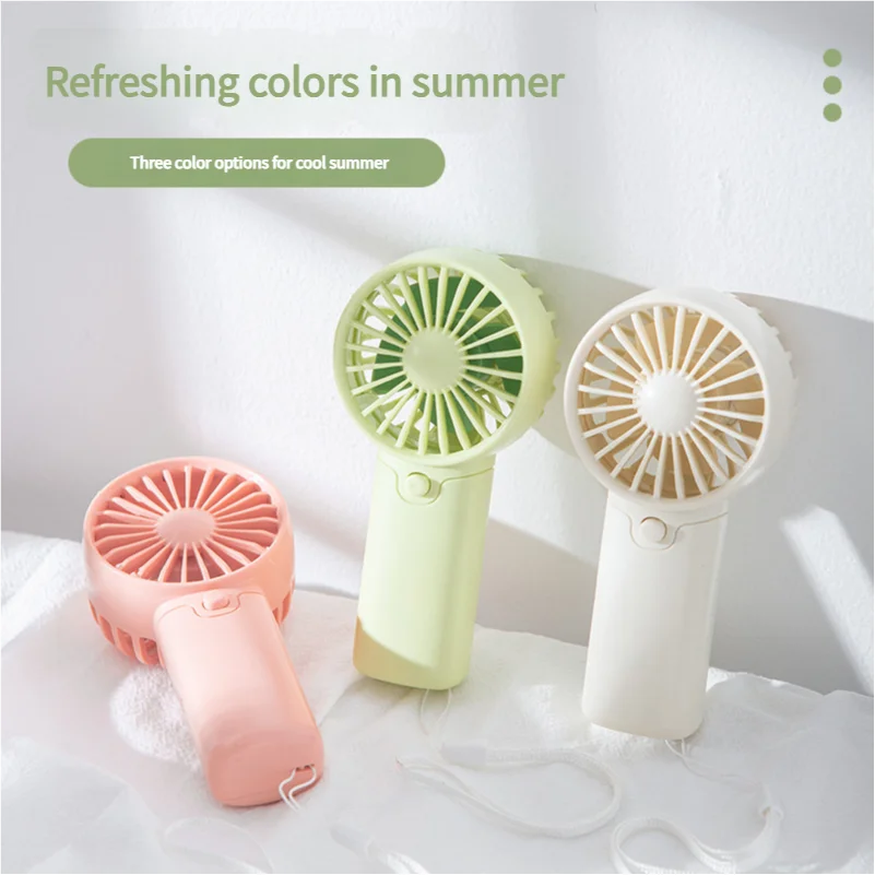 AA Battery Handheld Fan with Mini Portable Design, Pink, White or Green Options Without Batteries for Personal Airflow, Everyday Carry and Summer Outings