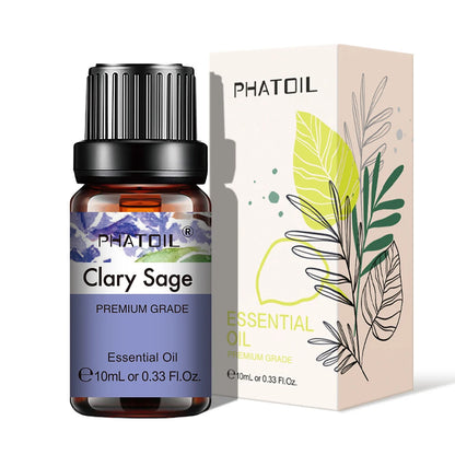 10ml Aroma Oil by PHATOIL for Compatible Diffusers and Home Fragrance, Amber Bottle with Lavender, Eucalyptus, Vanilla, Peppermint and Other Scent Options