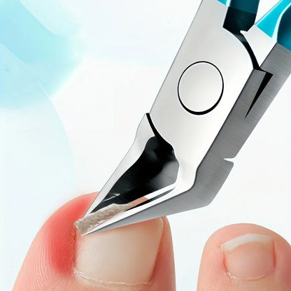 Toenail Nipper, Manual Pedicure Tool with Stainless Steel Reference in Blue, Black or Silver Color and Selected Lifter Sets for Adult Personal Nail Grooming