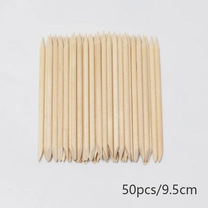 Wooden Cuticle Pusher Sticks by Lurayee, 7.5 to 15cm Length Options for Nail Art Detailing, Rhinestone Placement and Manicure Sticker Application