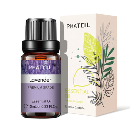 10ml Aroma Oil by PHATOIL for Compatible Diffusers and Home Fragrance, Amber Bottle with Lavender, Eucalyptus, Vanilla, Peppermint and Other Scent Options