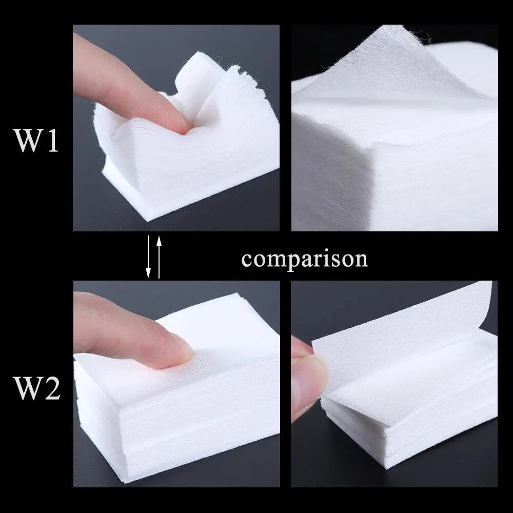 Nonwoven Nail Wipes in a 1000-Piece Set with Lint-Free and Absorbent Fabric References for Compatible Gel Cleansing, Polish Removal and Manicure Prep