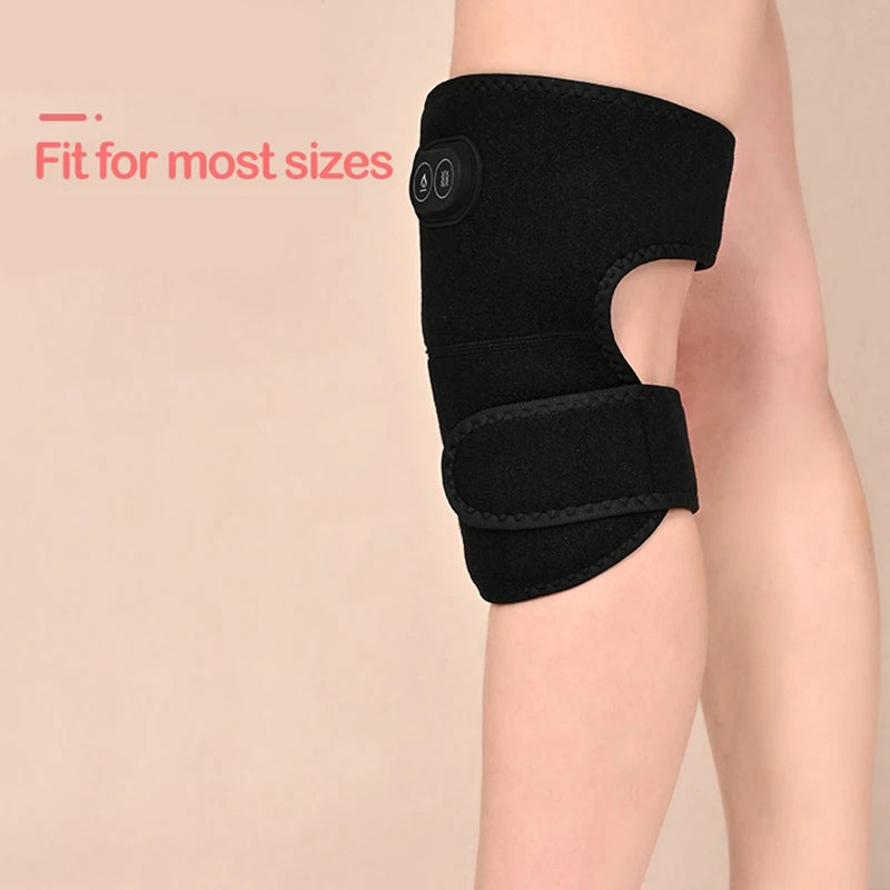 Plug-In Heated Shoulder Wrap with Adjustable Strap, Neoprene Material and Listed Graphene Heating and Pulse Vibration, HeatMassage Option Without Built-In Battery