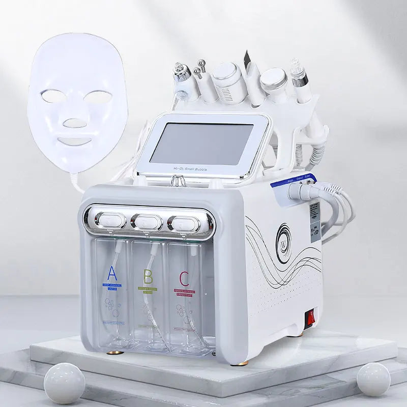 Aqua Facial Cleansing Machine with Listed 7-in-1 Design, Water Peeling Beauty Device for Instruction-Guided Home Skin Care and Facial Routines