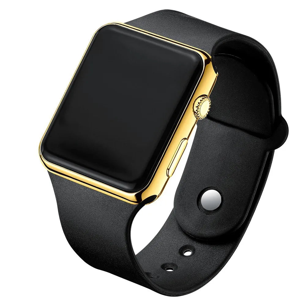 LED Digital Watch for Men and Women, Lightweight 22g Wristwatch with Date Display, 12/24-Hour Format and Rubber Band in Four Color Options