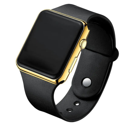 LED Digital Watch for Men and Women, Lightweight 22g Wristwatch with Date Display, 12/24-Hour Format and Rubber Band in Four Color Options