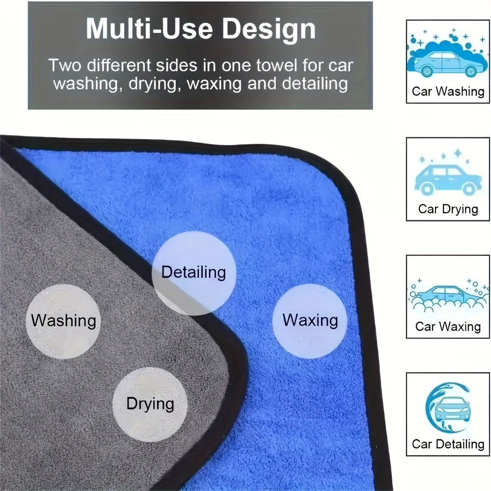 Auto Detailing Microfiber Towels, Car Washing and Drying Cloths in 1, 3, 5, 6 or 10-Piece Options for Routine Vehicle Care and Father's Day Gift Ideas
