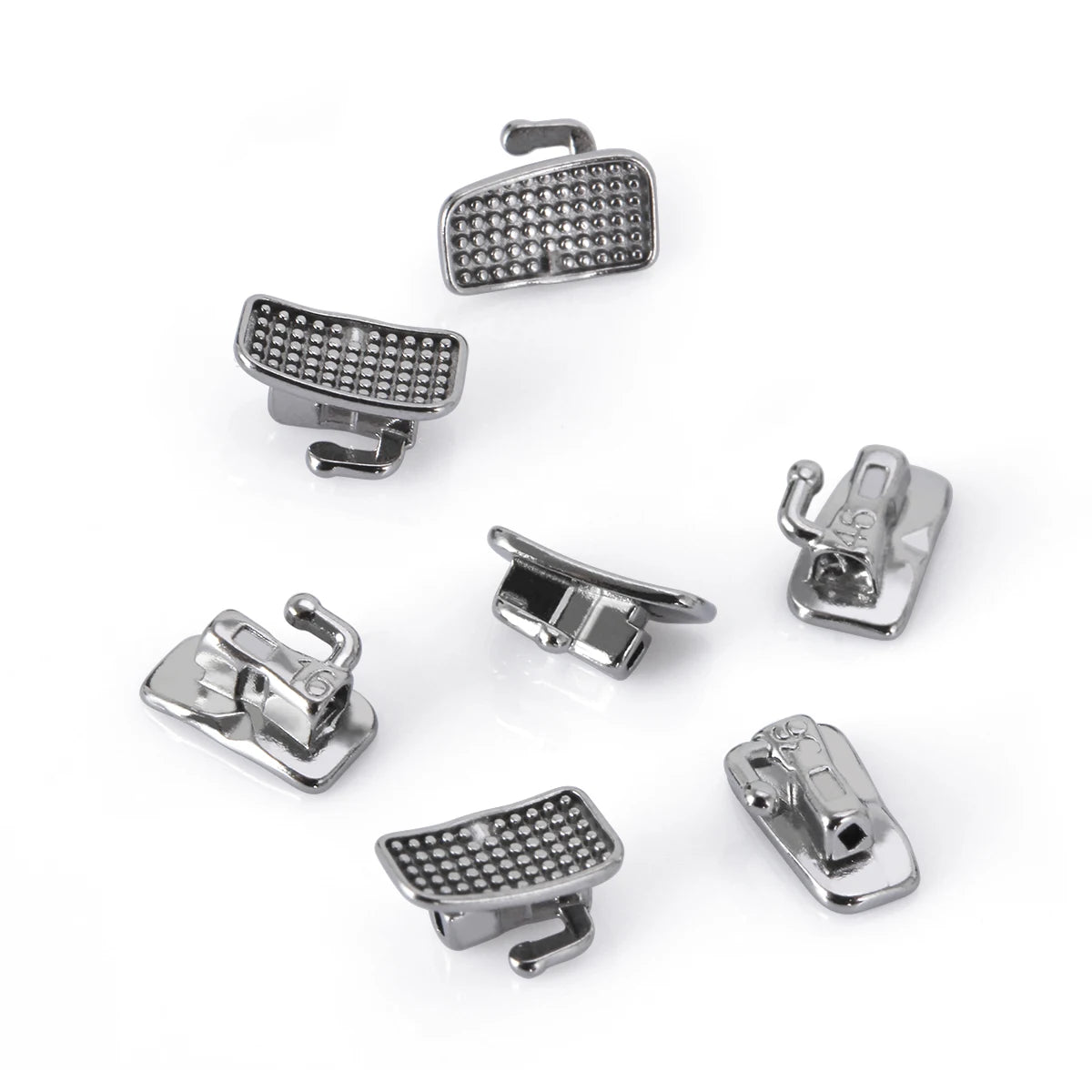 Monoblock Buccal Tubes by AZDENT, Bondable Non-Convertible Single Molar Tubes with Roth or MBT 018 and 022 Options in 20 or 50 Sets for Professional Orthodontic Use