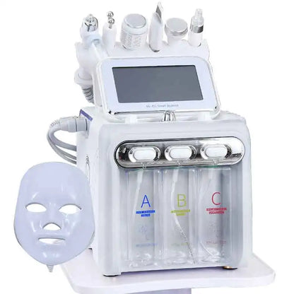 Aqua Facial Cleansing Machine with Listed 7-in-1 Design, Water Peeling Beauty Device for Instruction-Guided Home Skin Care and Facial Routines
