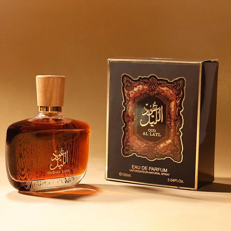 Woody Men's Eau de Toilette with Listed Musk, Oud and Cedarwood Notes, Arabian-Style Perfume in 50ml and 100ml Options for Daily Wear and Gifts