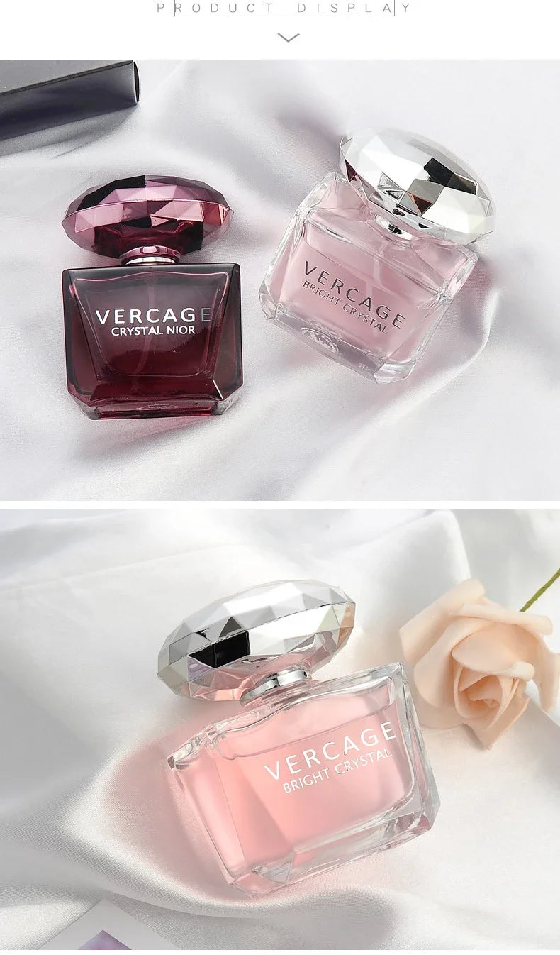 Womens Floral Perfume Spray with Crystal Diamond Style Bottle Reference, Pink, Red and Sugar Dust 50ml Labels Plus Two Option for Personal Fragrance and Gifts