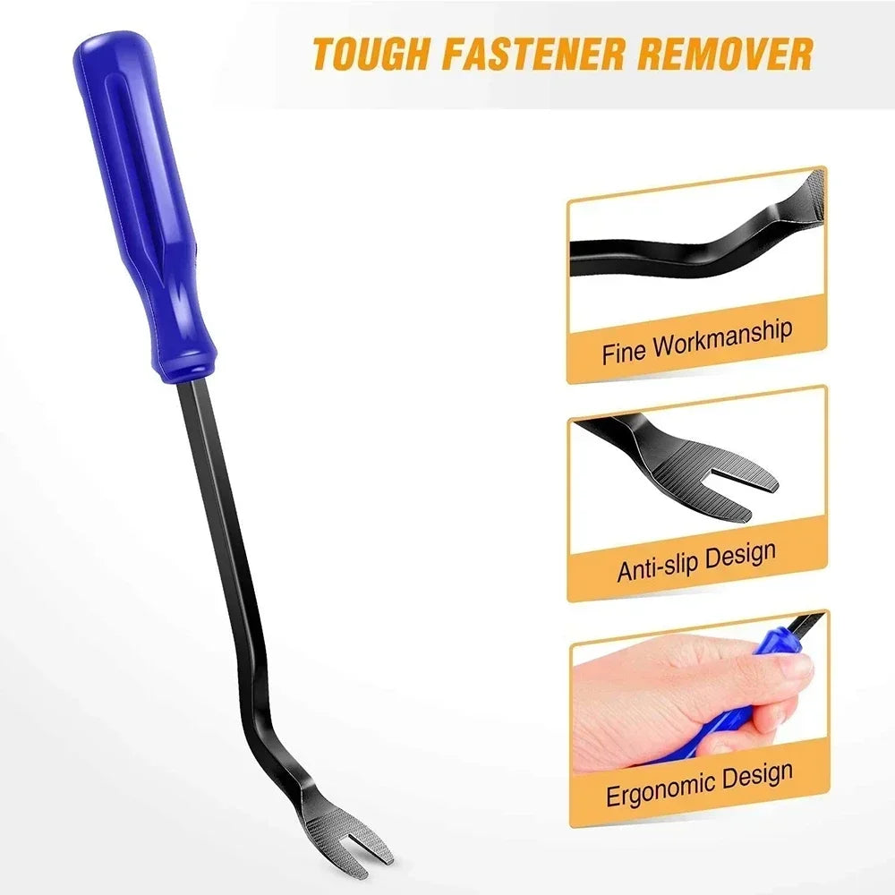Automotive Plastic Trim Removal Tools, Manual Pry Tool Selection for Compatible Door Panels, Dashboard Trim and Moldings with Four or Five-Piece Options