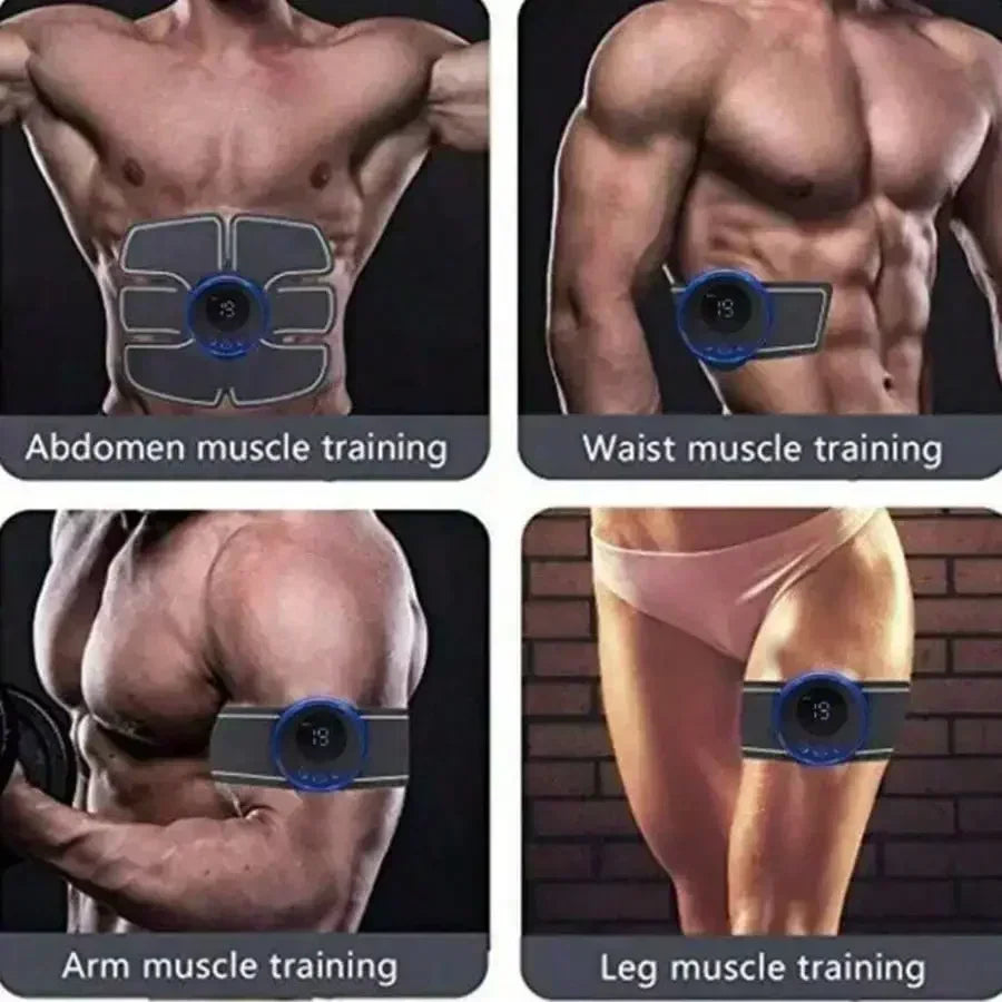 Abs Stimulator with Listed Rechargeable and Wireless Design, Portable Muscle Trainer in Remote black, abdomen Arm or black abdomen Configuration Options