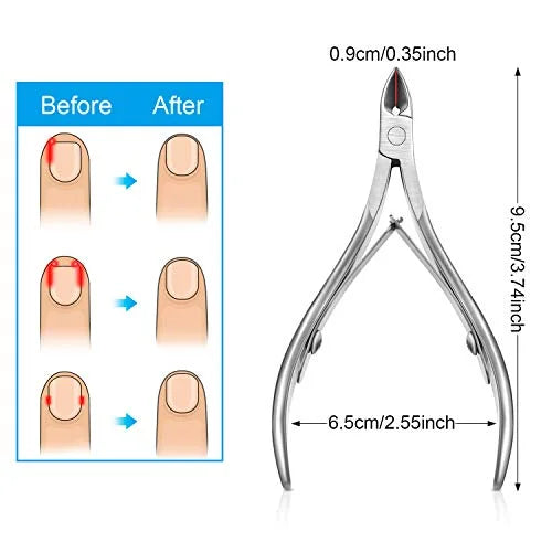 Cuticle Nippers with 1, 2 or 4-Piece Options for Adult Nail Grooming, Manual Manicure and Pedicure Trimming Tools for Professional Nail-Care Supplies