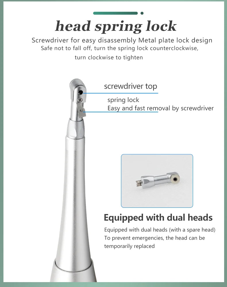 Adjustable Dental Implant Torque Wrench Set, 16-Piece Driver Tool Selection with Listed 2.35mm Latch-Type Bits in Silver, Blue or Red Options