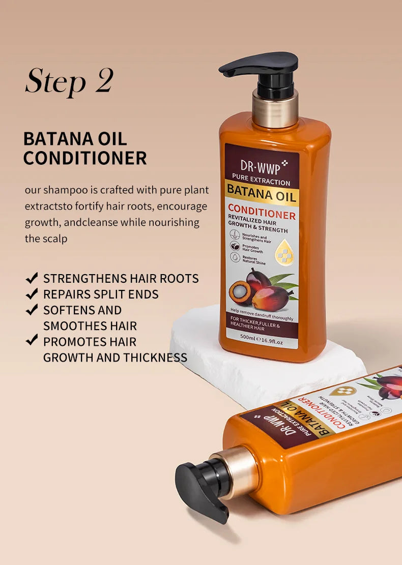 Batana Hair Care Selection with 500ml Shampoo or Conditioner, 500g Hair Mask and 50ml Oil Options for Everyday Cleansing and Cosmetic Conditioning Routines