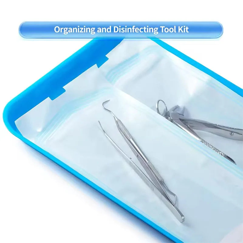Self-Sealing Sterilization Pouches in 200-Pack Selected-Size Options, Disposable Paper and Film Instrument Bags with Listed Indicators, 57x130mm or 70x260mm