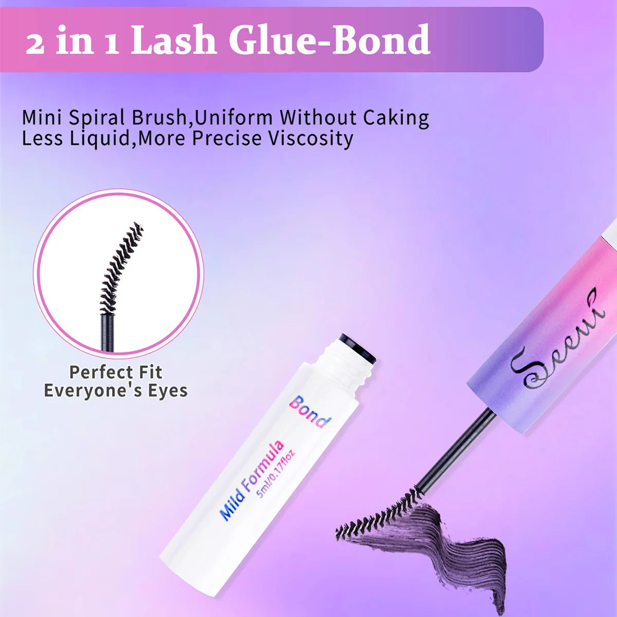 Eyelash Cluster Glue and Seal with Lash Glue, With Tweezers, SET and 3pcs Option Labels for Adult False Lash Application and Everyday Beauty Routines